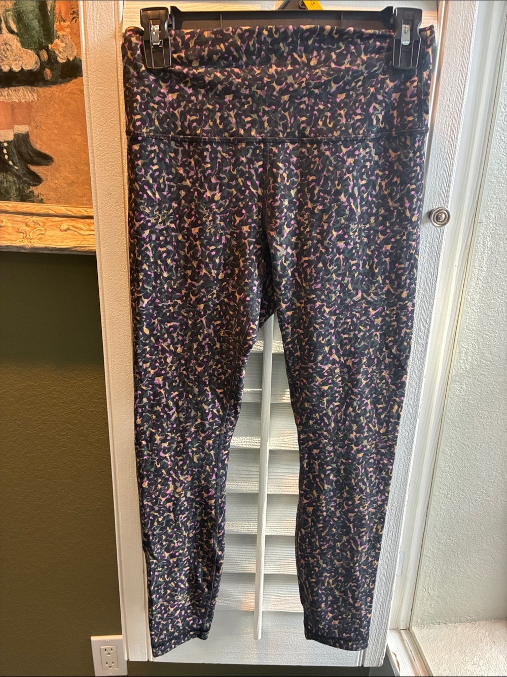 lululemon athletica Black Multicolor Printed Leggings